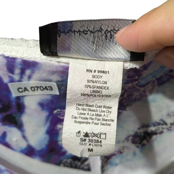 Brittany Black | NWOT Lace Overlay Abstract Floral Blouse Top | Size: M - Picture 14 of 14